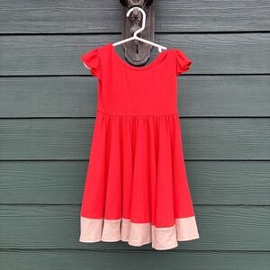 Dot Dot Smile 2T Orange & Cream Twirl Dress